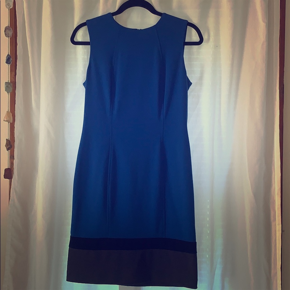 Calvin Klein blue colorblock dress, size 6